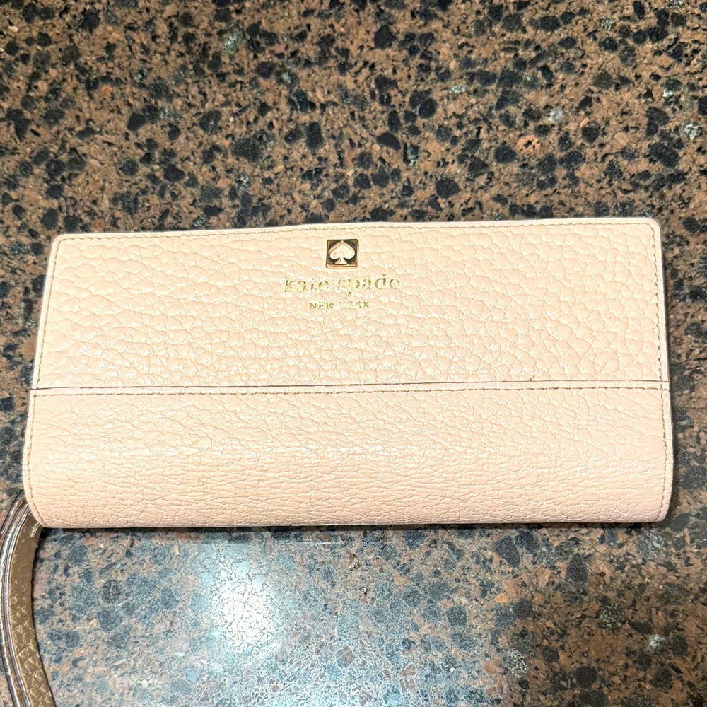kate spade pale Pink Leather Wallet wristlet